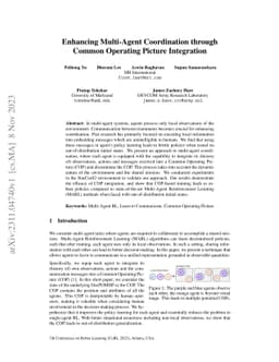 Enhancing Multi-Agent Coordination through Common Operating Picture
  Integration