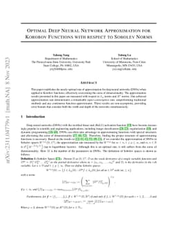 Optimal Deep Neural Network Approximation for Korobov Functions with
  respect to Sobolev Norms
