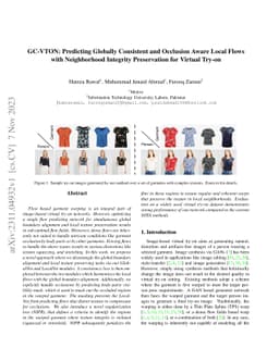 GC-VTON: Predicting Globally Consistent and Occlusion Aware Local Flows
  with Neighborhood Integrity Preservation for Virtual Try-on