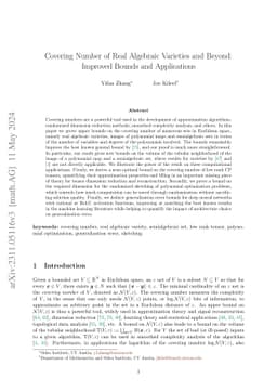 Covering Number of Real Algebraic Varieties and Beyond: Improved Bounds
  and Applications