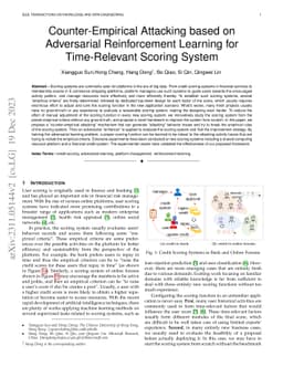 Counter-Empirical Attacking based on Adversarial Reinforcement Learning
  for Time-Relevant Scoring System