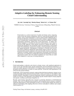 Adaptive-Labeling for Enhancing Remote Sensing Cloud Understanding