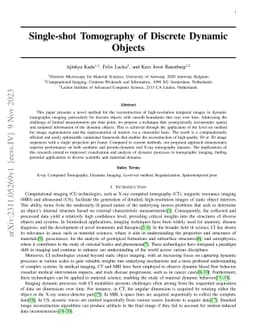 Single-shot Tomography of Discrete Dynamic Objects