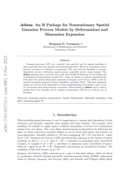 deform: An R Package for Nonstationary Spatial Gaussian Process Models
  by Deformations and Dimension Expansion