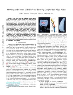 Modeling and Control of Intrinsically Elasticity Coupled Soft-Rigid
  Robots