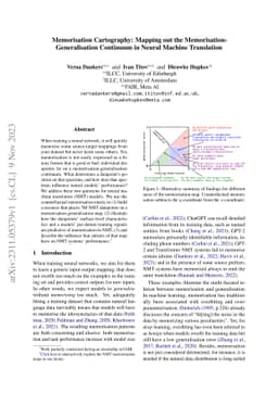 Memorisation Cartography: Mapping out the Memorisation-Generalisation
  Continuum in Neural Machine Translation