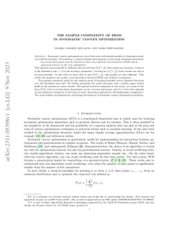 The Sample Complexity Of ERMs In Stochastic Convex Optimization