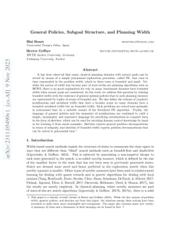 General Policies, Subgoal Structure, and Planning Width