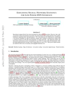 Exploiting Neural-Network Statistics for Low-Power DNN Inference