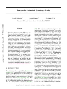 Inference for Probabilistic Dependency Graphs