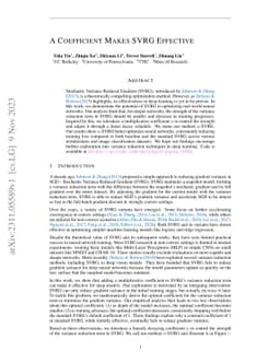 A Coefficient Makes SVRG Effective