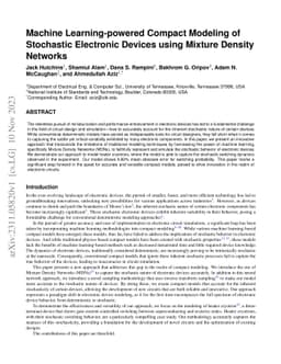 Machine Learning-powered Compact Modeling of Stochastic Electronic
  Devices using Mixture Density Networks