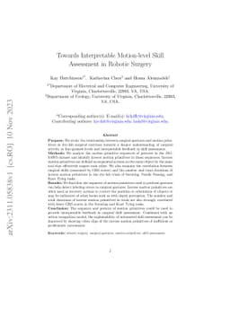 Towards Interpretable Motion-level Skill Assessment in Robotic Surgery