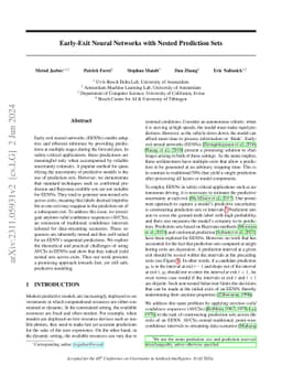 Early-Exit Neural Networks with Nested Prediction Sets