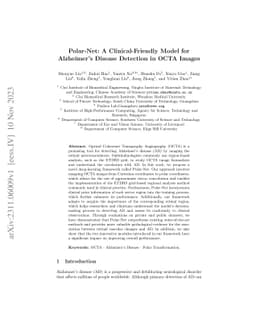 Polar-Net: A Clinical-Friendly Model for Alzheimer's Disease Detection
  in OCTA Images