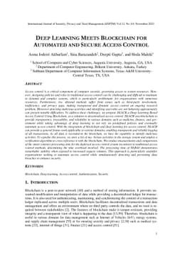 Deep Learning meets Blockchain for Automated and Secure Access Control