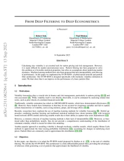From Deep Filtering to Deep Econometrics