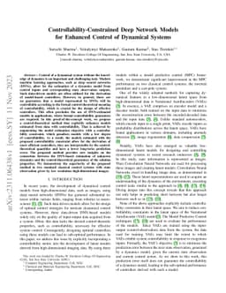 Controllability-Constrained Deep Network Models for Enhanced Control of
  Dynamical Systems
