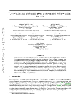 Convolve and Conquer: Data Comparison with Wiener Filters