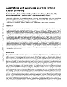 Automatized Self-Supervised Learning for Skin Lesion Screening