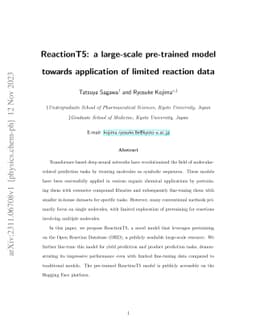 ReactionT5: a large-scale pre-trained model towards application of
  limited reaction data