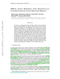 IMPUS: Image Morphing with Perceptually-Uniform Sampling Using Diffusion
  Models