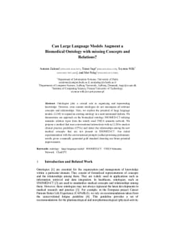 Can Large Language Models Augment a Biomedical Ontology with missing
  Concepts and Relations?