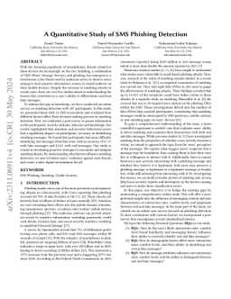 A Quantitative Study of SMS Phishing Detection