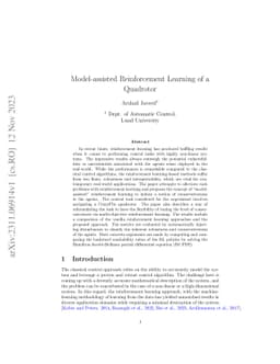 Model-assisted Reinforcement Learning of a Quadrotor
