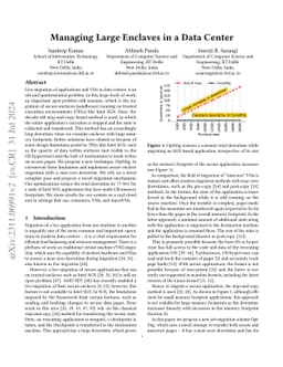 Managing Large Enclaves in a Data Center