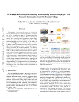 CLiF-VQA: Enhancing Video Quality Assessment by Incorporating High-Level
  Semantic Information related to Human Feelings