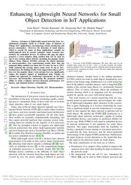 Enhancing Lightweight Neural Networks for Small Object Detection in IoT
  Applications