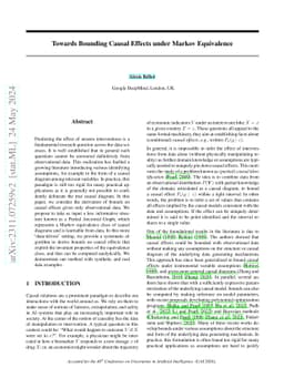 Towards Bounding Causal Effects under Markov Equivalence