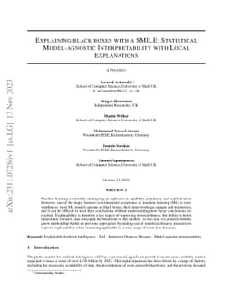 Explaining black boxes with a SMILE: Statistical Model-agnostic
  Interpretability with Local Explanations