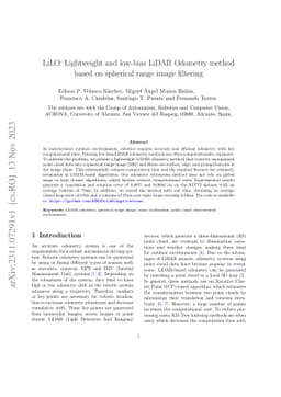 LiLO: Lightweight and low-bias LiDAR Odometry method based on spherical
  range image filtering