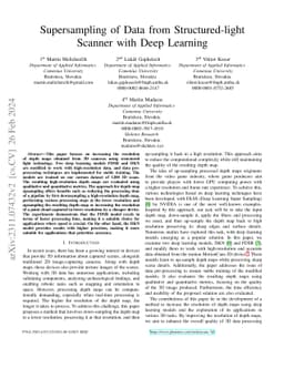 Supersampling of Data from Structured-light Scanner with Deep Learning