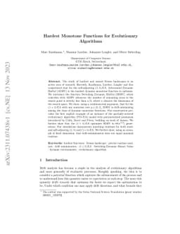 Hardest Monotone Functions for Evolutionary Algorithms