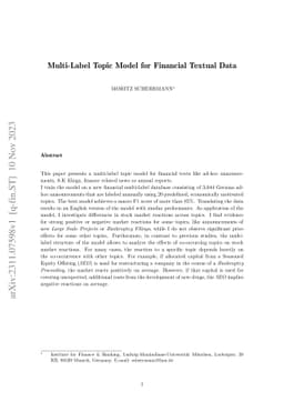 Multi-Label Topic Model for Financial Textual Data