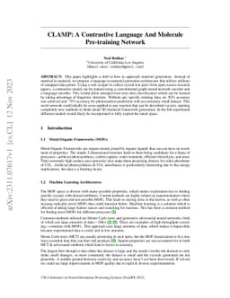 CLAMP: A Contrastive Language And Molecule Pre-training Network