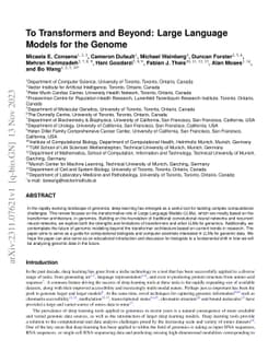 To Transformers and Beyond: Large Language Models for the Genome