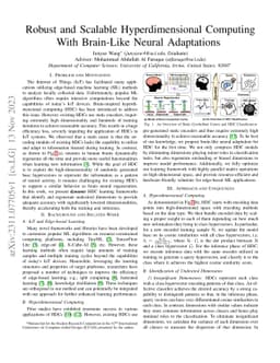 Robust and Scalable Hyperdimensional Computing With Brain-Like Neural
  Adaptations