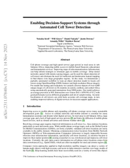 Enabling Decision-Support Systems through Automated Cell Tower Detection