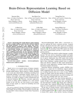 Brain-Driven Representation Learning Based on Diffusion Model