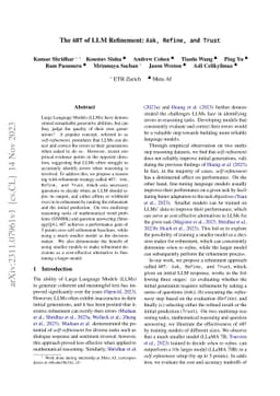 The ART of LLM Refinement: Ask, Refine, and Trust
