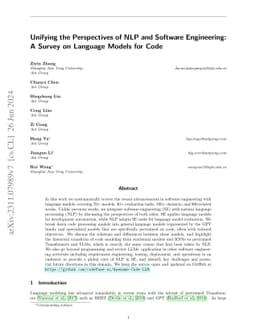 Unifying the Perspectives of NLP and Software Engineering: A Survey on
  Language Models for Code