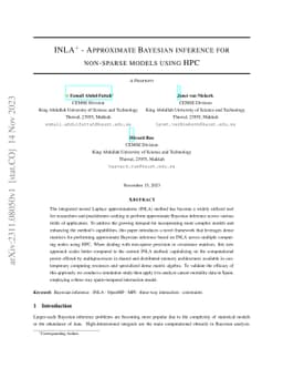INLA+ -- Approximate Bayesian inference for non-sparse models using HPC