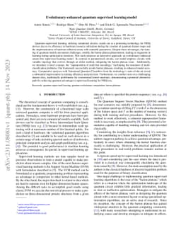 Evolutionary-enhanced quantum supervised learning model