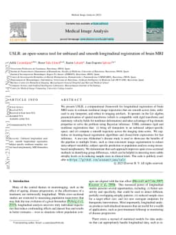 USLR: an open-source tool for unbiased and smooth longitudinal
  registration of brain MR