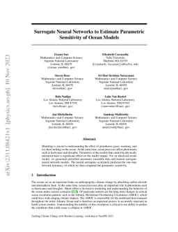 Surrogate Neural Networks to Estimate Parametric Sensitivity of Ocean
  Models