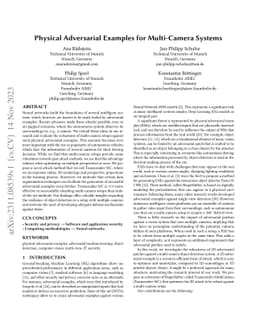 Physical Adversarial Examples for Multi-Camera Systems